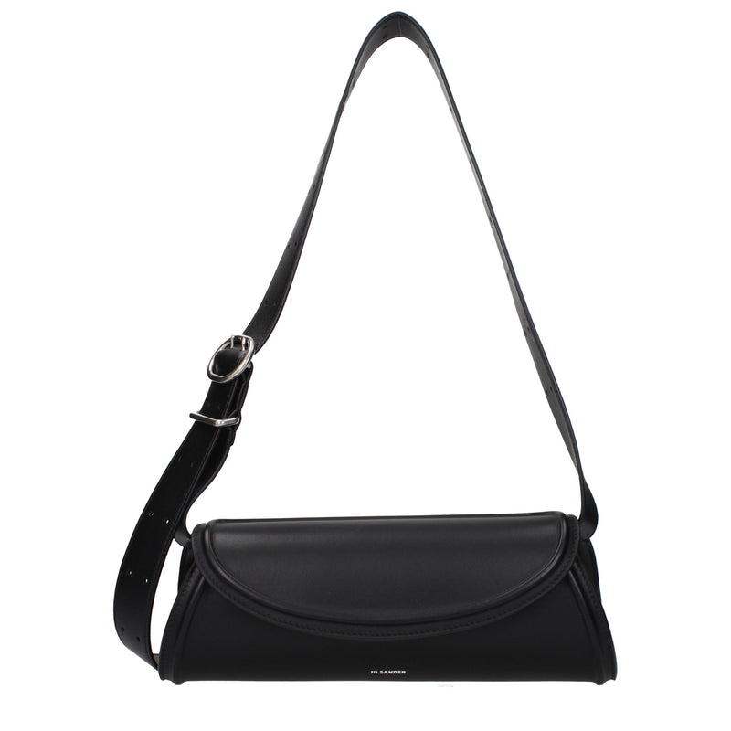 Sac bandoulière Jil Sander en cuir noir