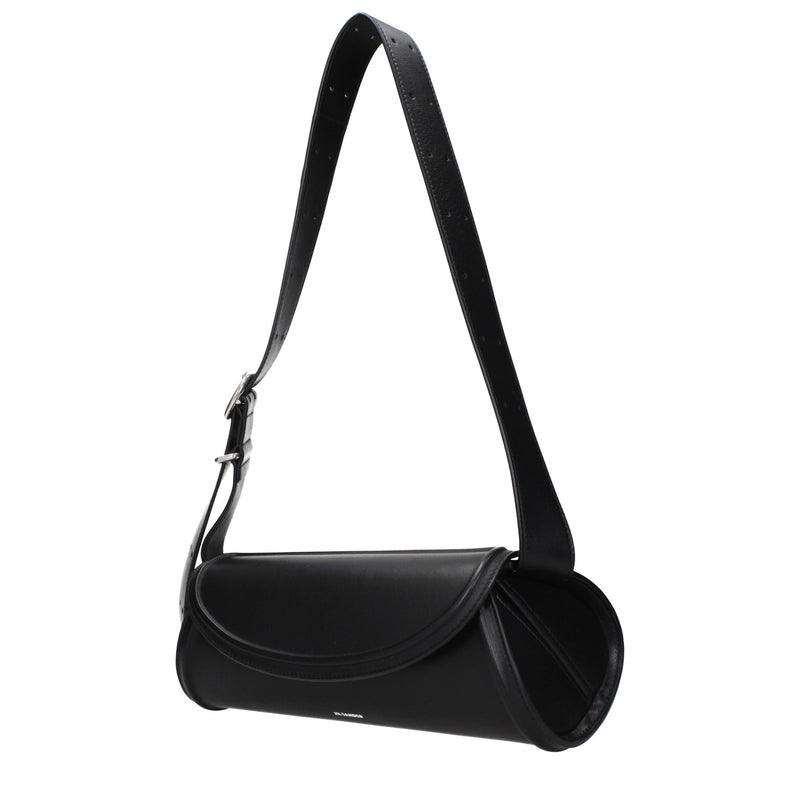 Sac bandoulière Jil Sander en cuir noir