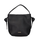 Sac à main en cuir noir Jil Sander