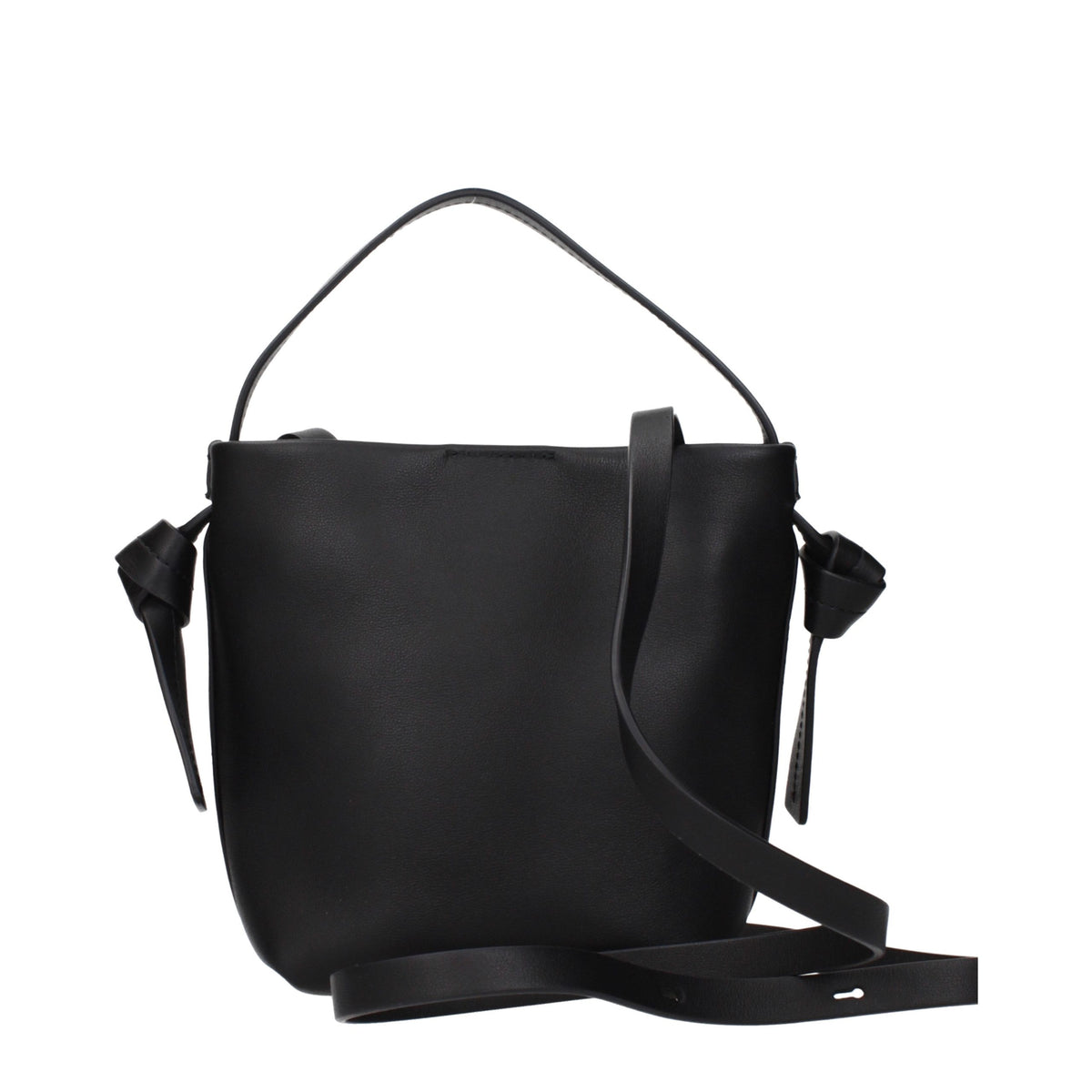 Sac à main en cuir noir Jil Sander