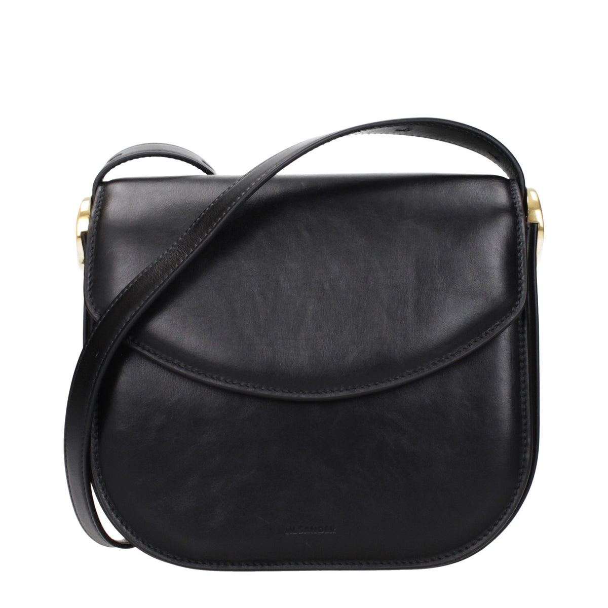 Sac bandoulière Jil Sander en cuir noir