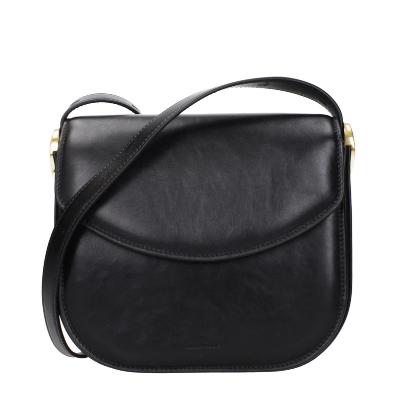 Sac bandoulière Jil Sander en cuir noir