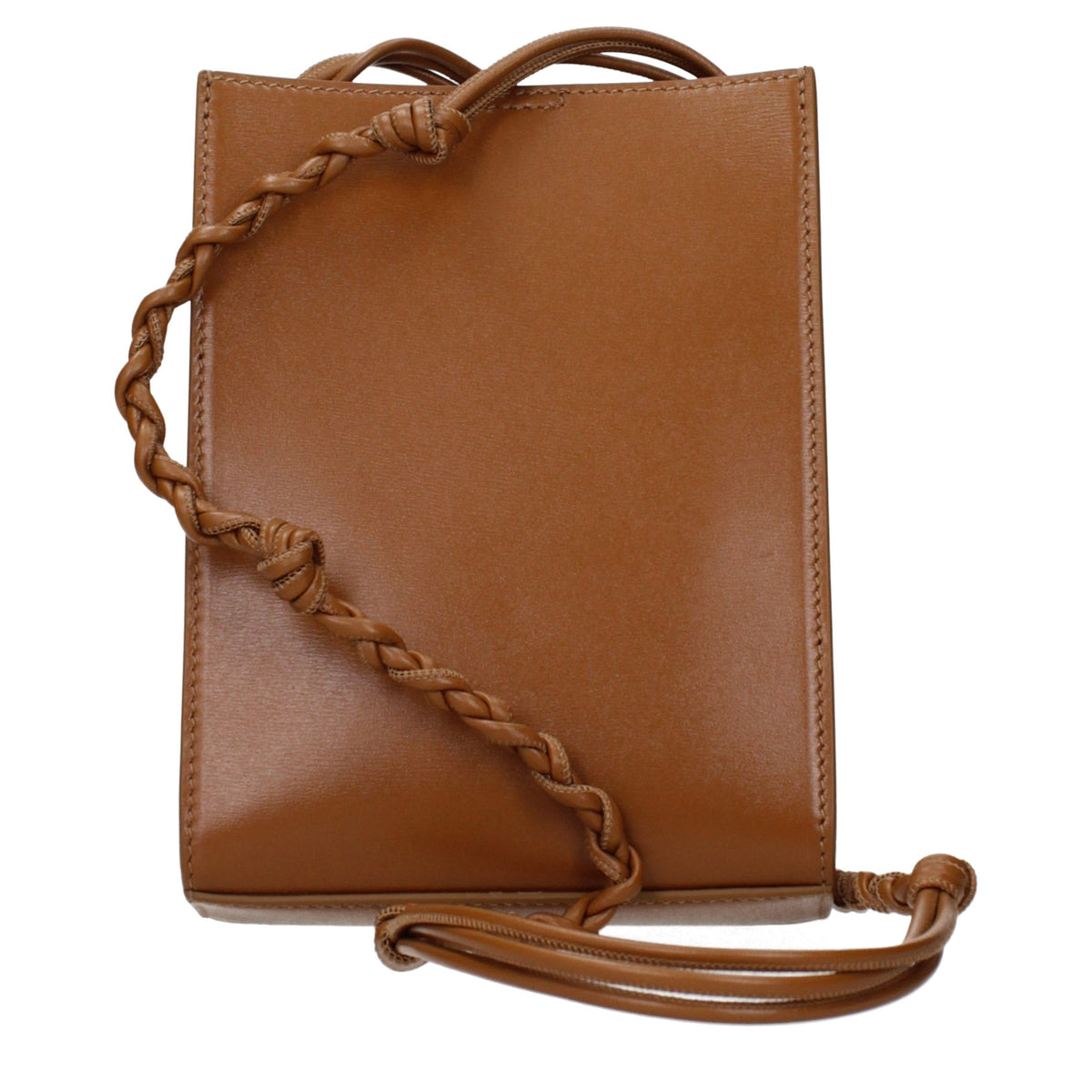 Sac bandoulière en cuir marron Jil Sander