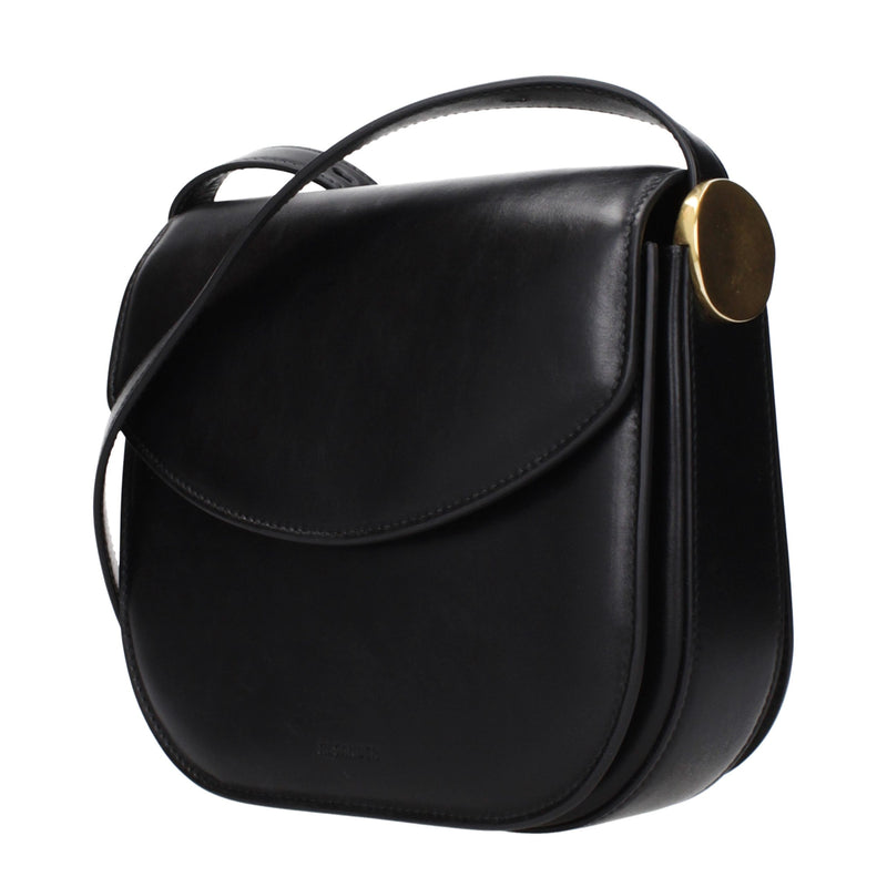 Sac bandoulière Jil Sander en cuir noir