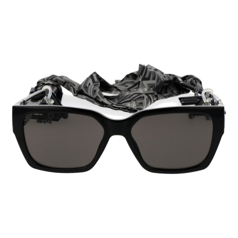 Guess Black Plastic Square Sunglasses for Unisex