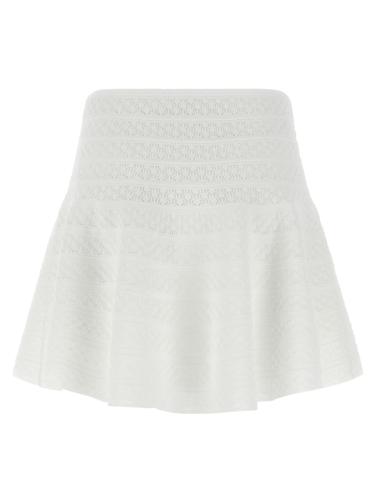 Jupe longue en viscose blanche Self-Portrait