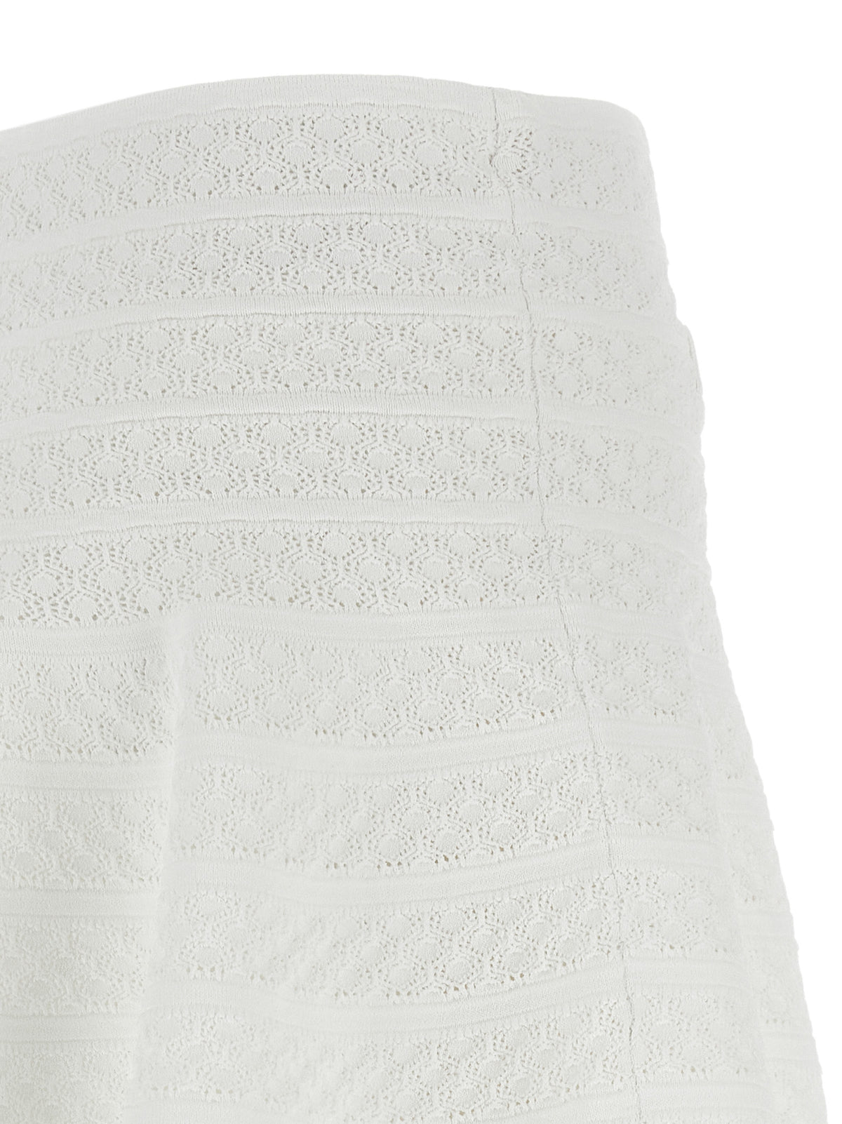 Jupe longue en viscose blanche Self-Portrait