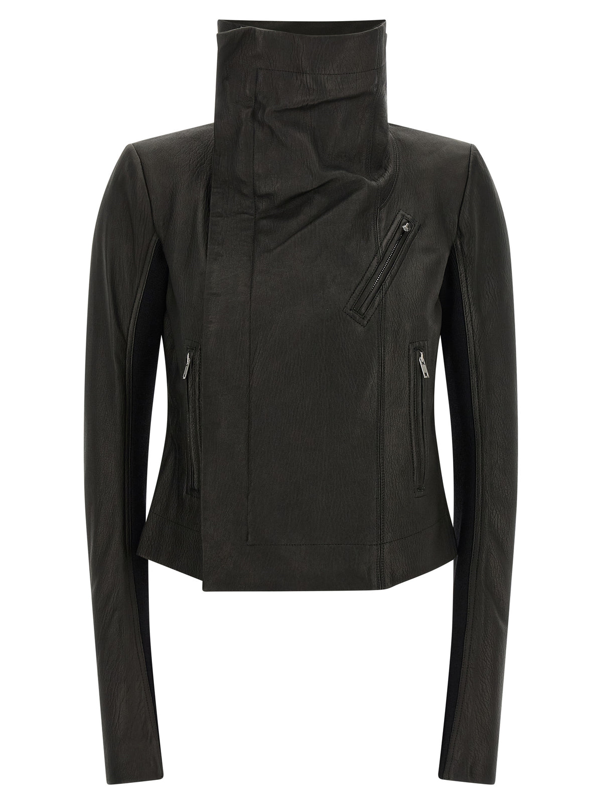 Veste en cuir d'agneau noir Rick Owens