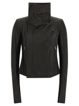 Veste en cuir d'agneau noir Rick Owens