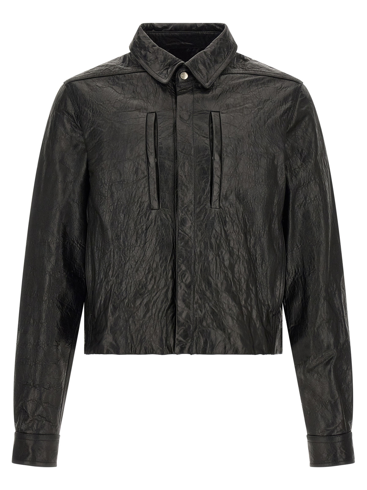 Veste en cuir d'agneau noir Rick Owens