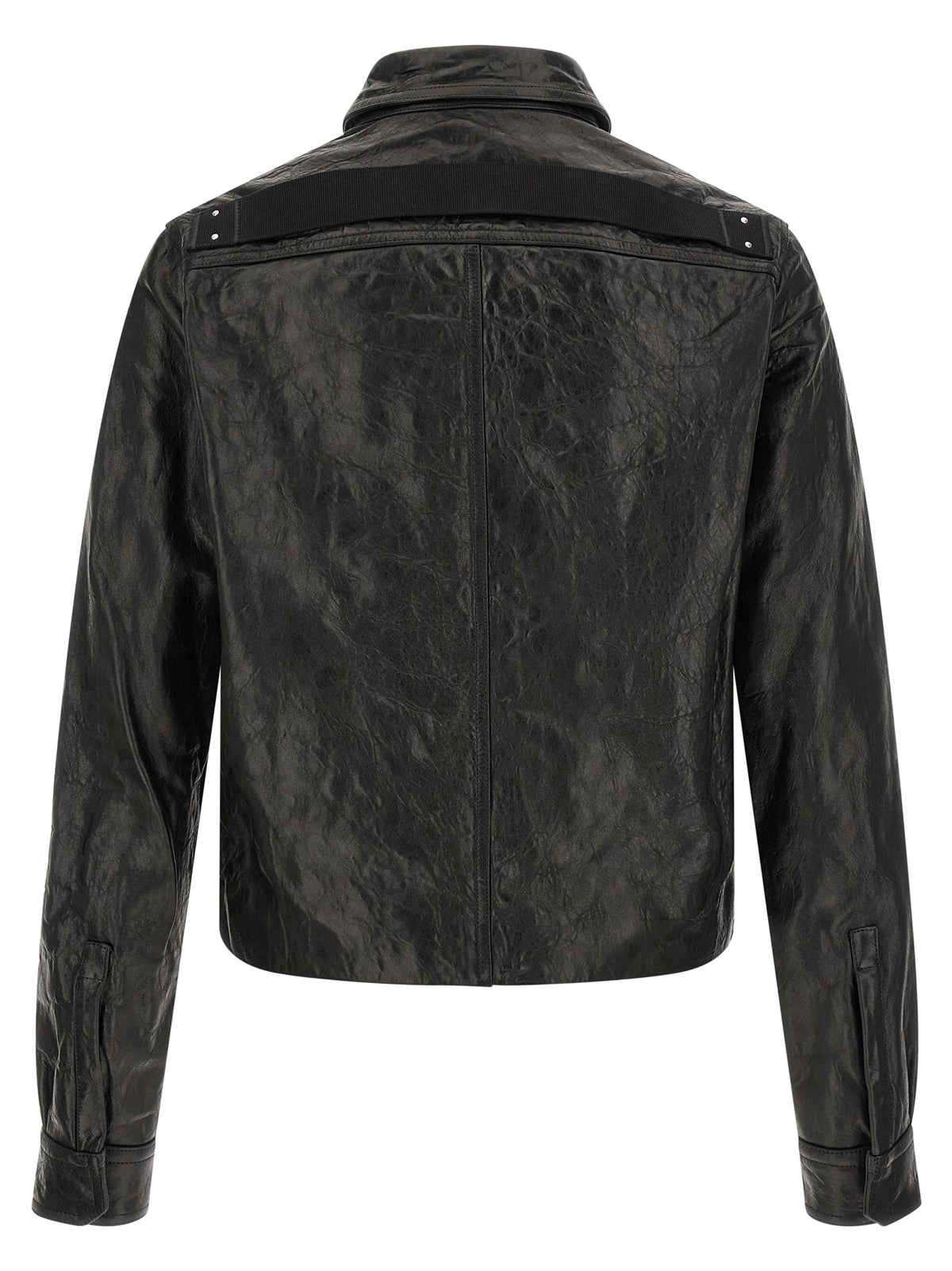 Veste en cuir d'agneau noir Rick Owens