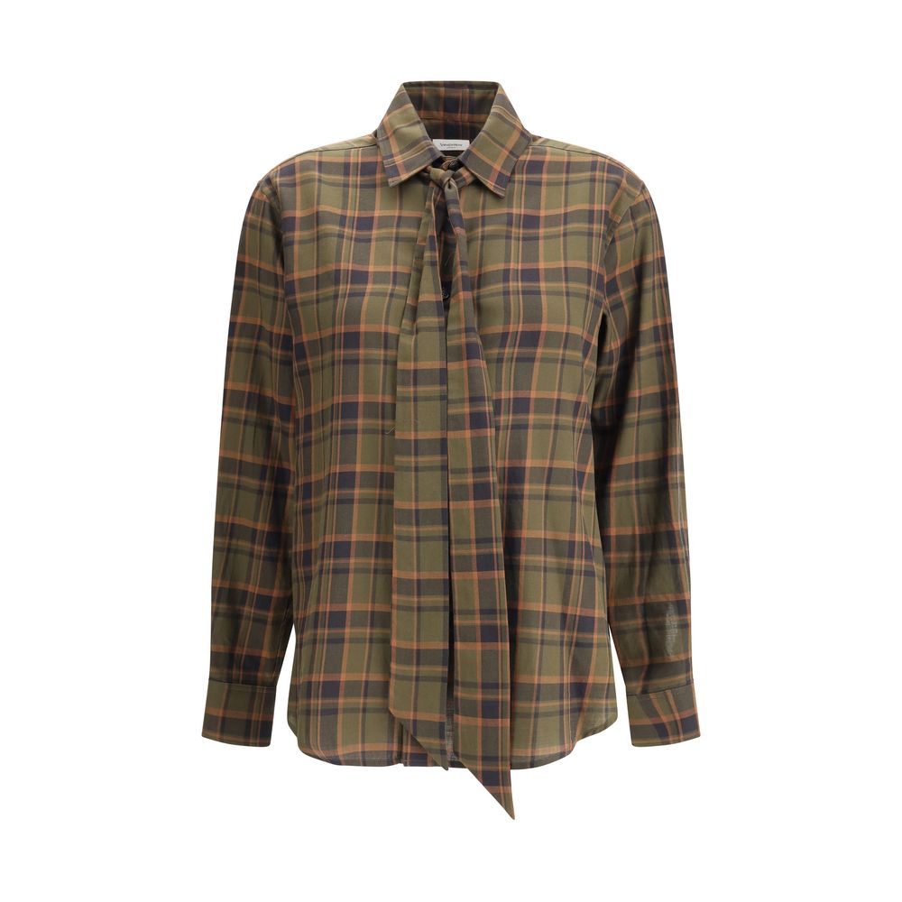 Chemise bicolore en coton Saint Laurent