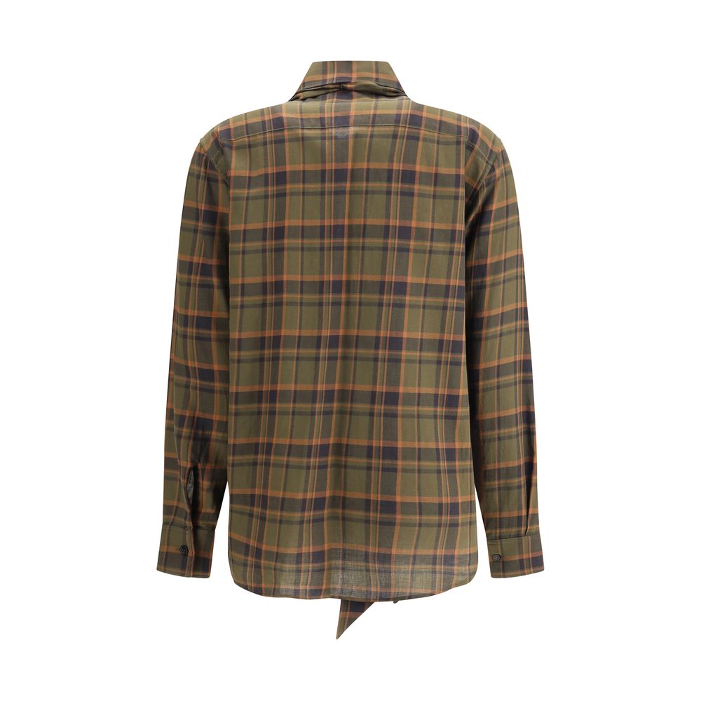 Chemise bicolore en coton Saint Laurent