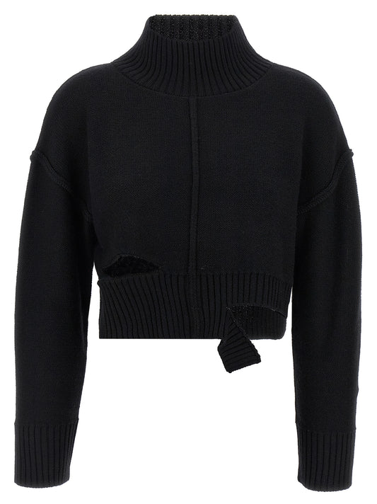 Gilet MM6 Maison Margiela en laine vierge noire