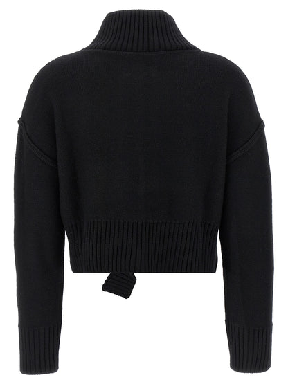 MM6 Maison Margiela Black Virgin Wool Cardigan
