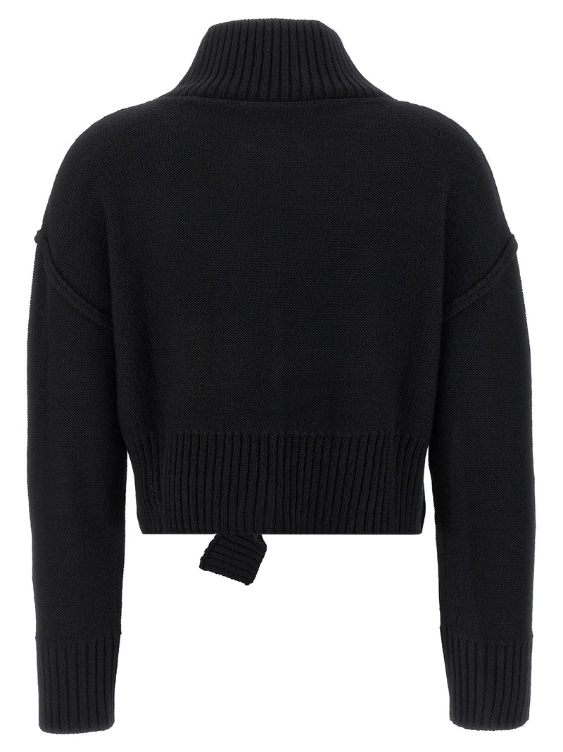 MM6 Maison Margiela Black Virgin Wool Cardigan