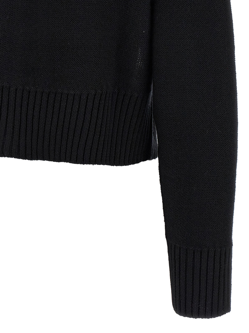 MM6 Maison Margiela Black Virgin Wool Cardigan