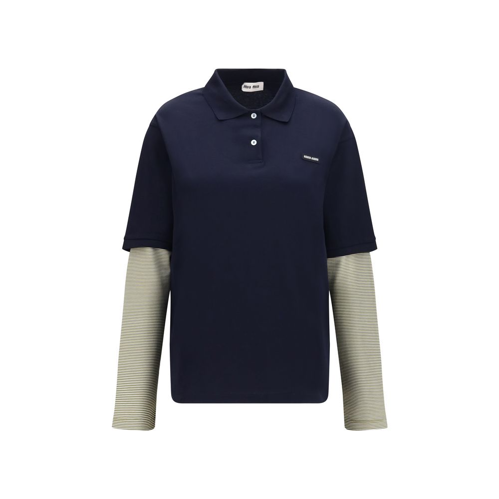 Sweat-shirt Miu Miu en coton bleu