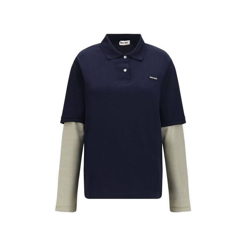 Sweat-shirt Miu Miu en coton bleu