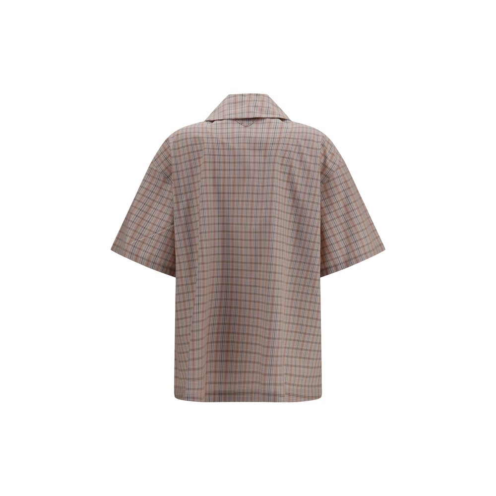 Chemise Prada à manches courtes en coton multicolore