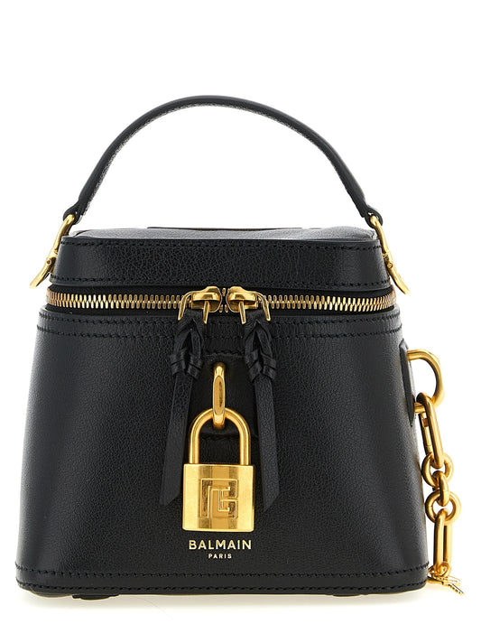 Sac à main Balmain en cuir de veau noir