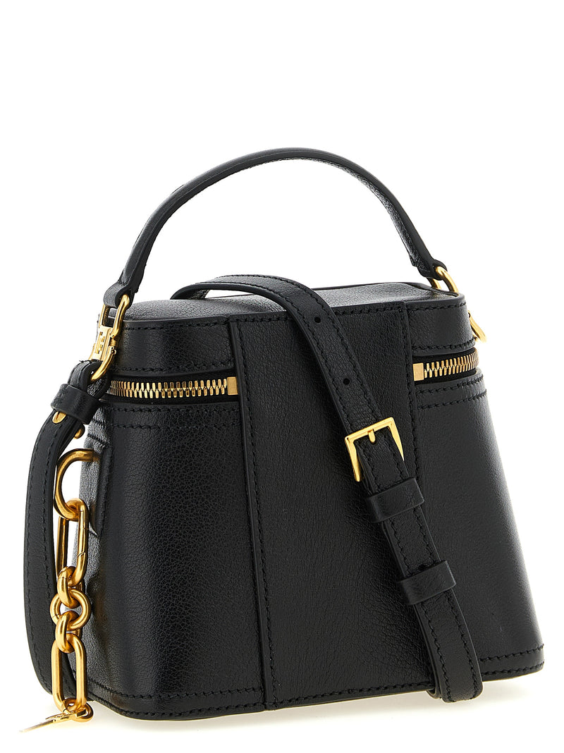 Sac à main Balmain en cuir de veau noir