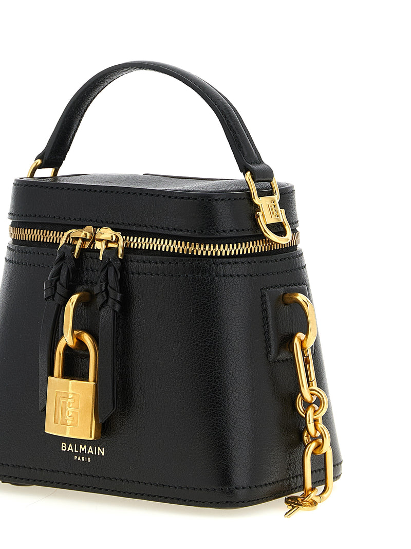Sac à main Balmain en cuir de veau noir