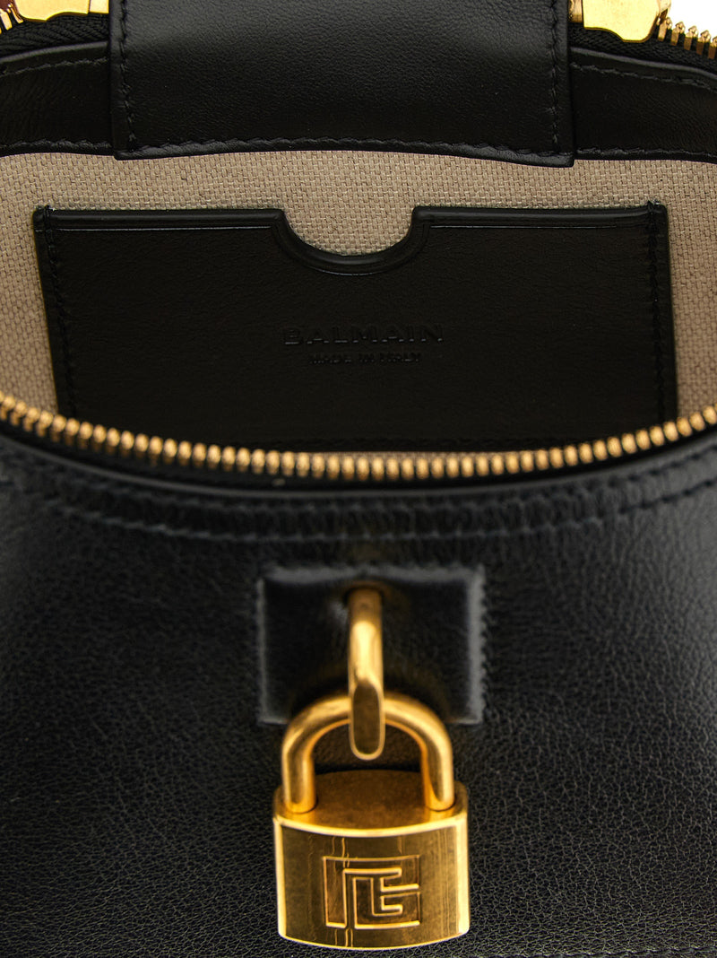 Sac à main Balmain en cuir de veau noir