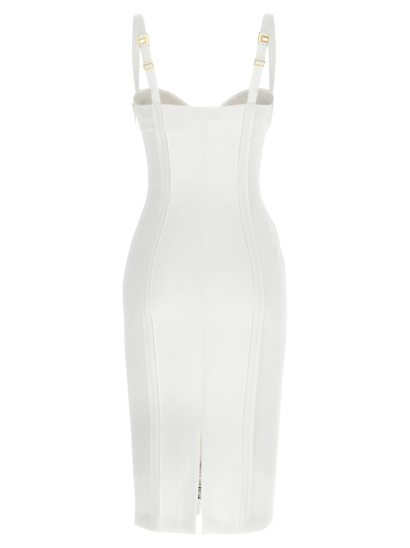 Robe midi Elisabetta Franchi en polyester blanc
