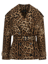 Manteau en coton marron Dolce & Gabbana