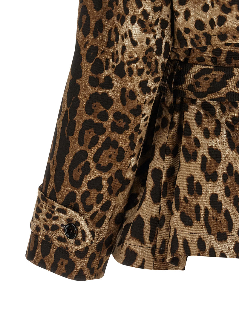 Manteau en coton marron Dolce & Gabbana