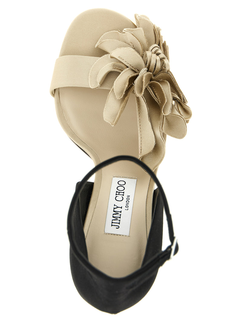 Sandales à talon aiguille Jimmy Choo en Tencel multicolore