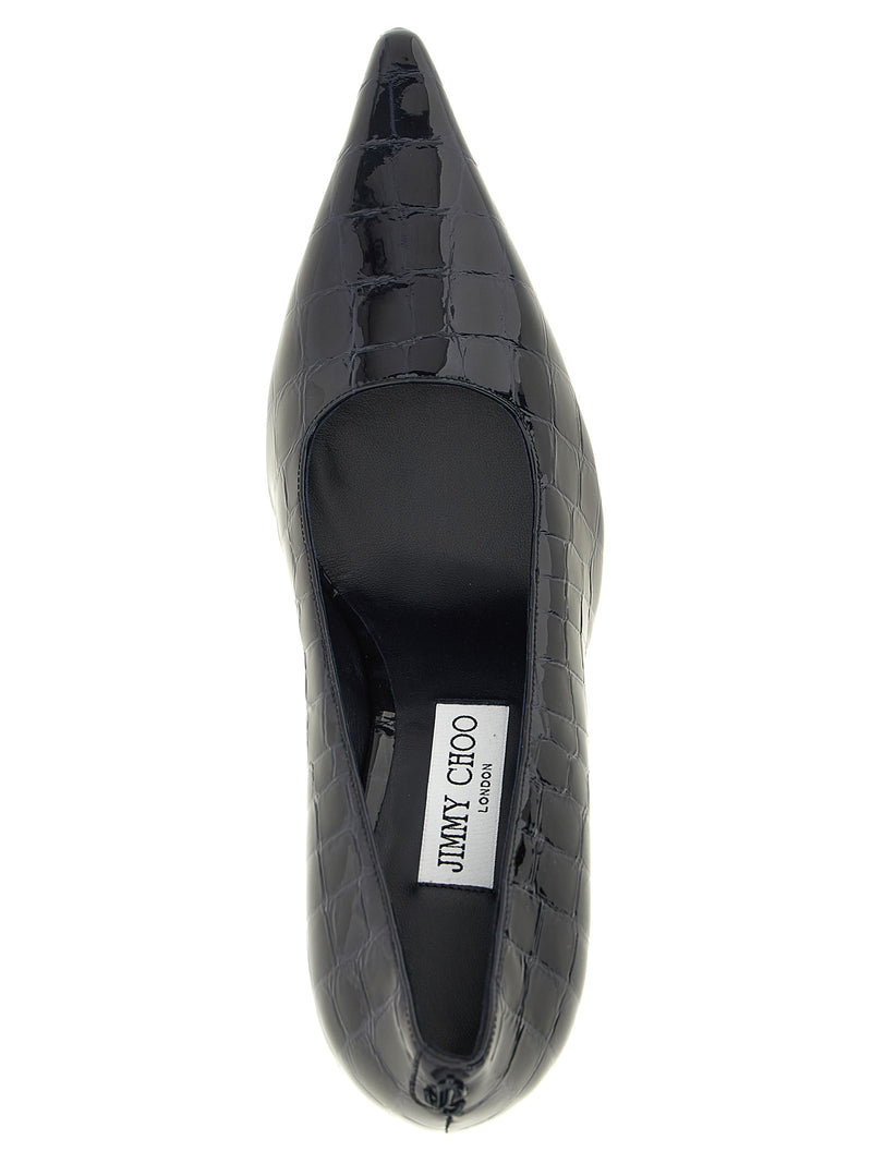 Escarpins à talons hauts en cuir bleu de Jimmy Choo
