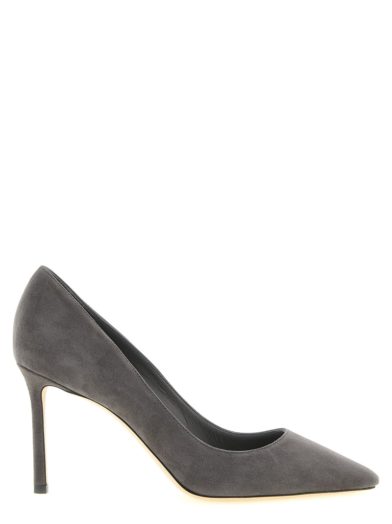 Escarpins à talons hauts en cuir gris de Jimmy Choo