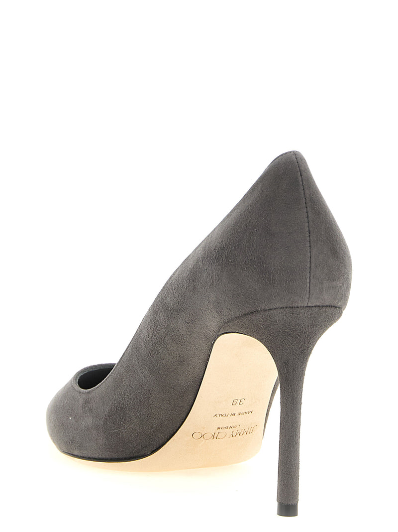 Escarpins à talons hauts en cuir gris de Jimmy Choo