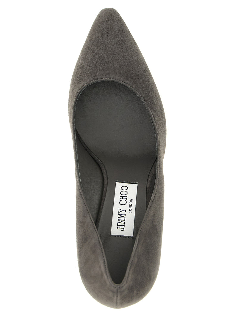 Escarpins à talons hauts en cuir gris de Jimmy Choo