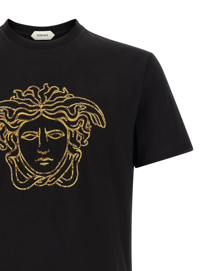 T-shirt Versace en coton noir