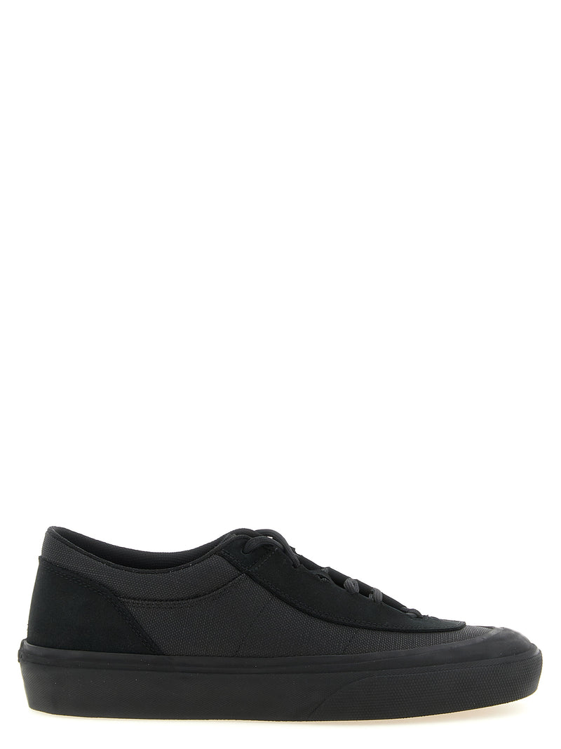 Stone Island Black Cotton Low Top Sneakers