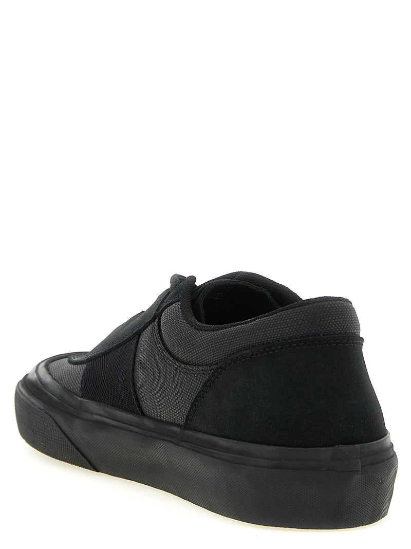 Stone Island Black Cotton Low Top Sneakers
