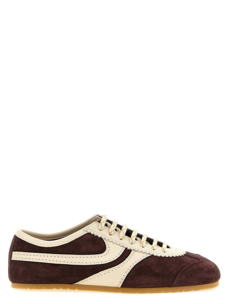 Baskets basses Dries Van Noten en cuir de veau multicolore