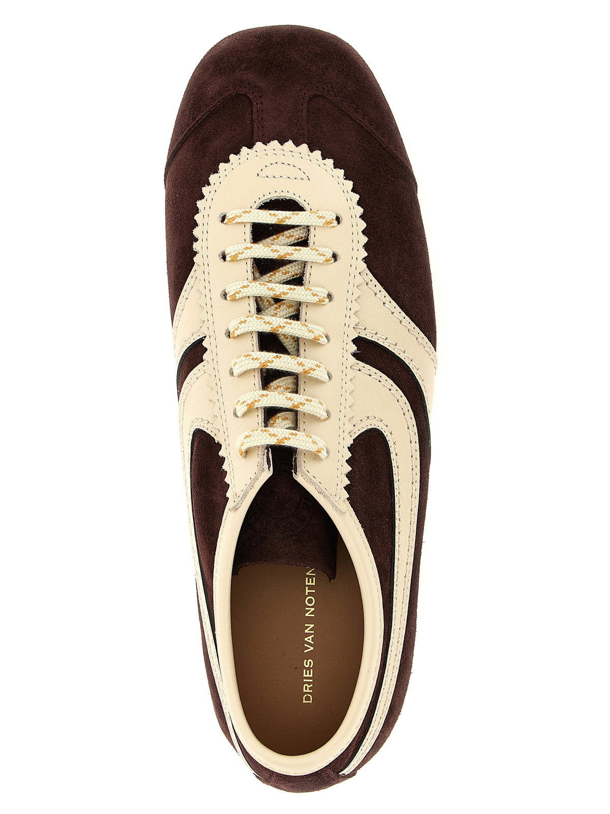 Baskets basses Dries Van Noten en cuir de veau multicolore