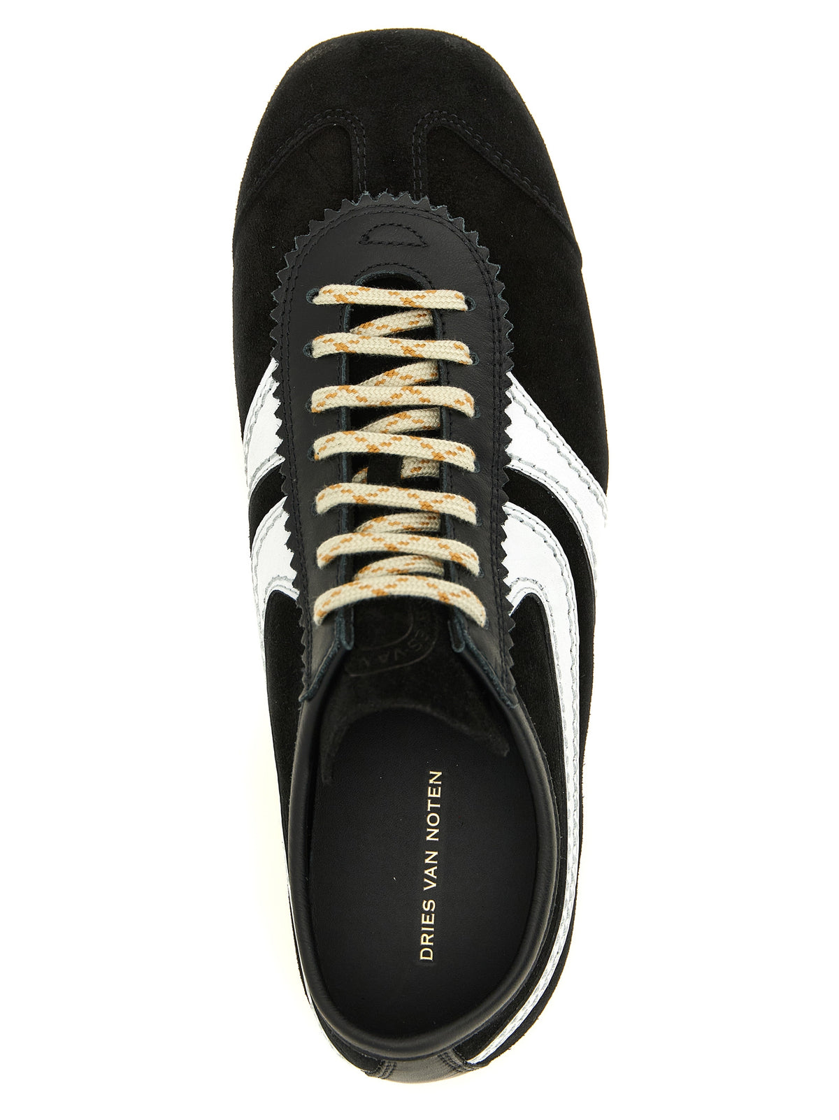 Baskets athlétiques bicolores en cuir de veau Dries Van Noten