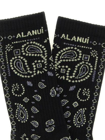 Alanui Black Cotton Socks