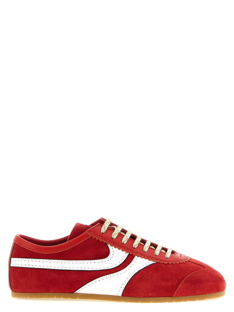 Baskets athlétiques Dries Van Noten en cuir de veau multicolore