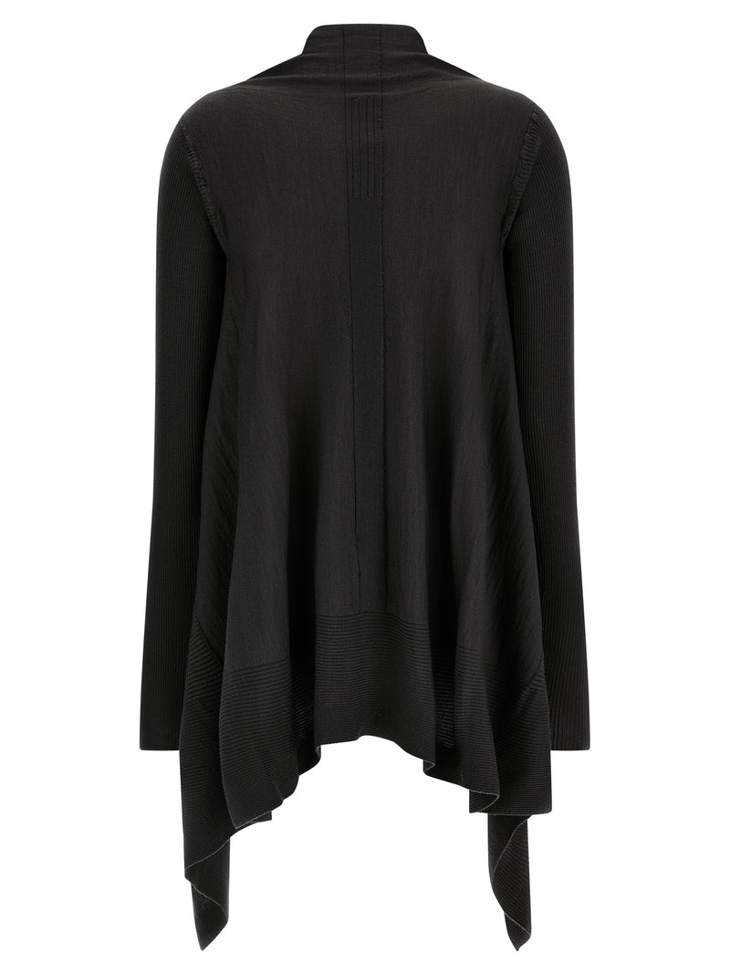 Rick Owens Black Cotton Cardigan