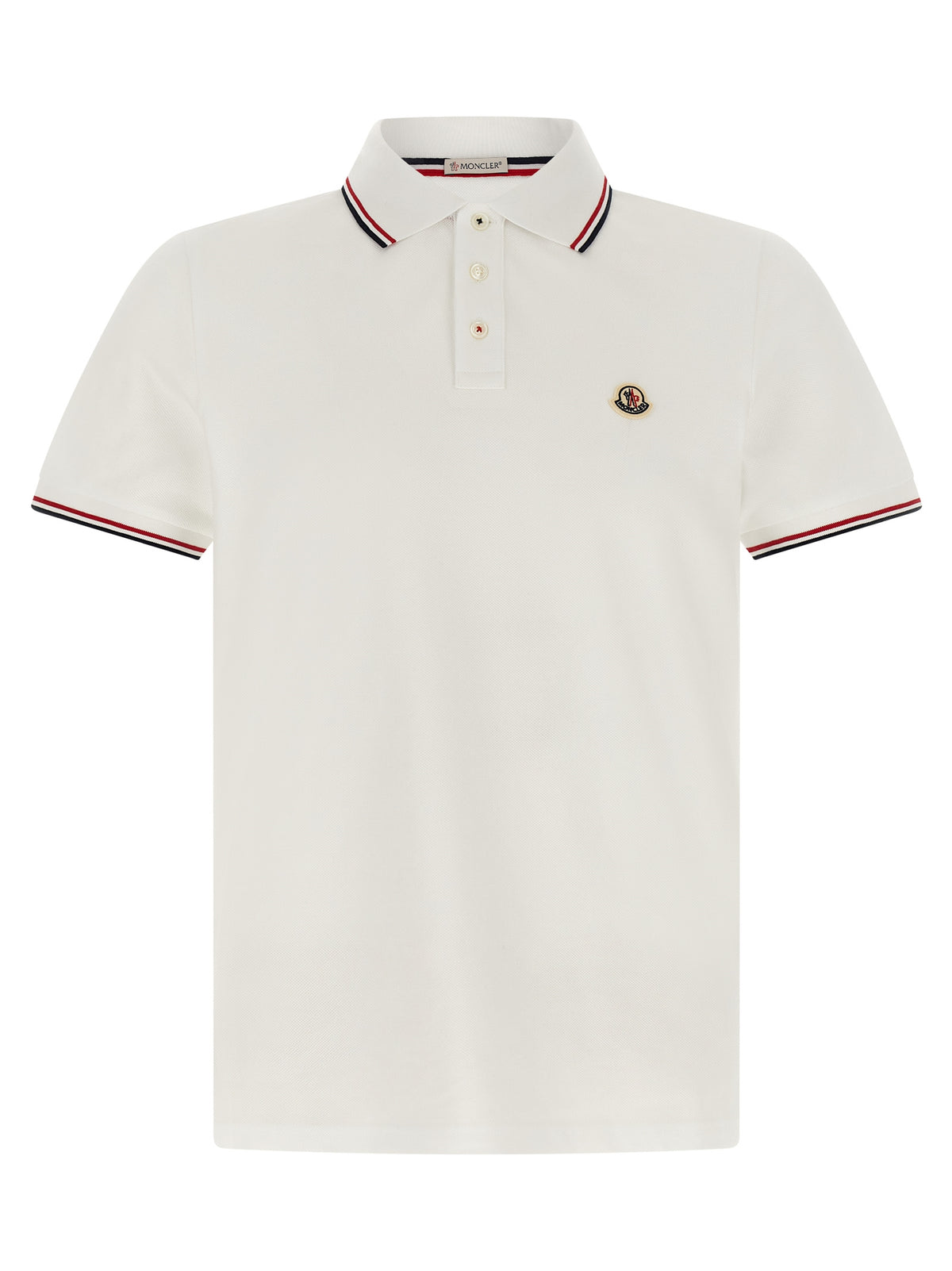 Polo Moncler en coton blanc