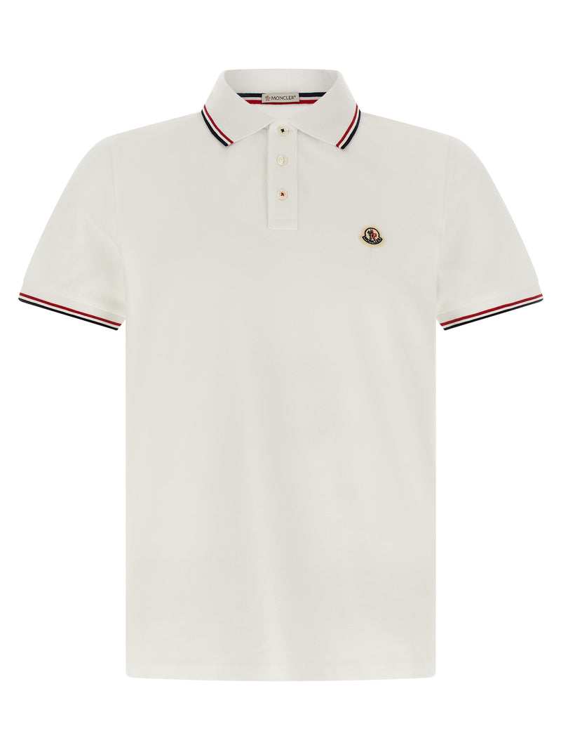Polo Moncler en coton blanc