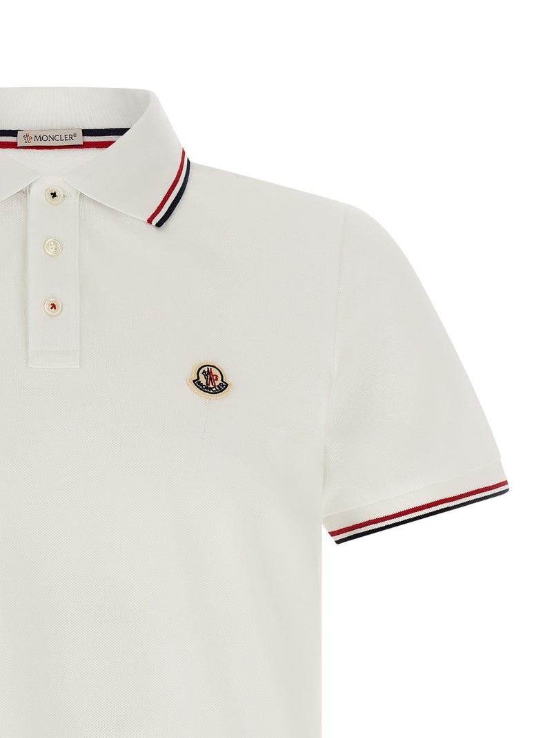 Polo Moncler en coton blanc