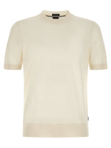 T-shirt Hugo Boss blanc en laine vierge