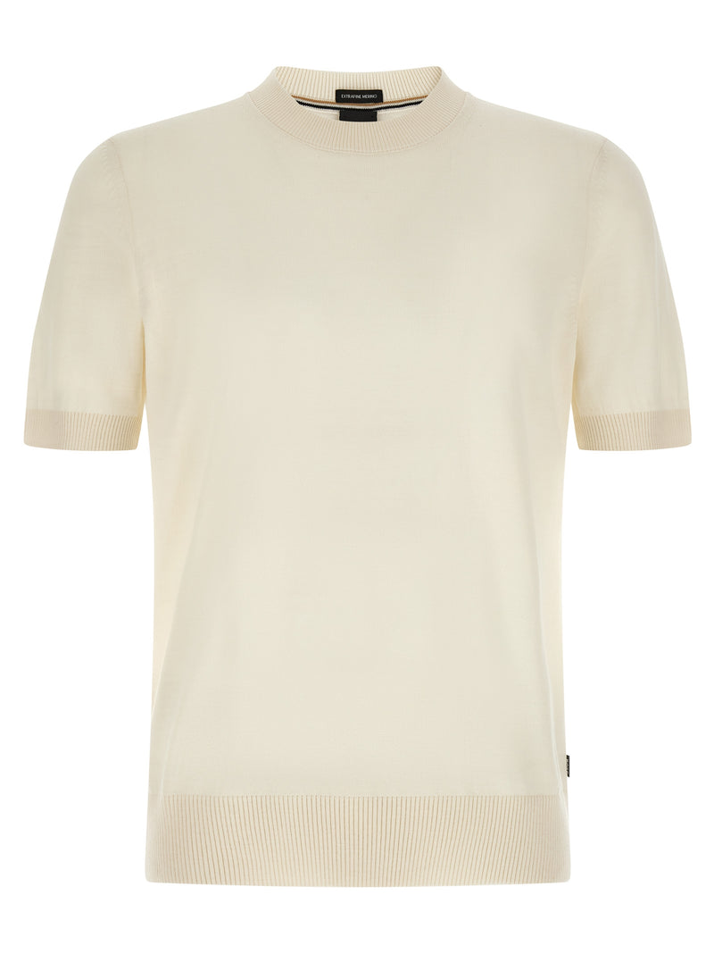 T-shirt Hugo Boss blanc en laine vierge